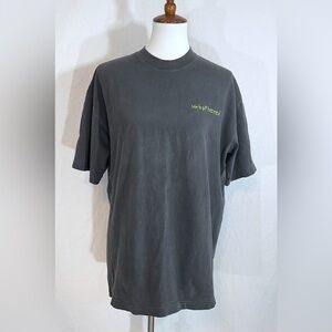 Lil Skies Unbothered Butterfly Skull Graphic Tee Charcoal Men’s Large